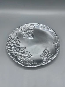 Arthur Court grape vine cheese plate aluminum 8" 2000 - Picture 1 of 11