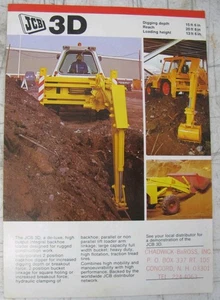 1973 JCB 3D Specifications Sales Flyer 9999/1315 - Bild 1 von 4