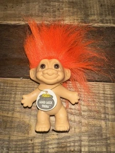 Vintage Russ Troll Figure Doll Orange Hair - Picture 1 of 5