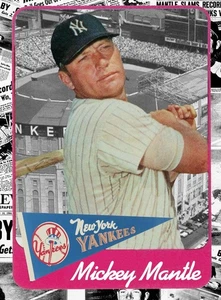 Mickey Mantle 65 NYY Retro Meme Vinilo Personalizado Troquelado Pegatina 3.5x2.5 - Imagen 1 de 1
