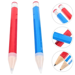 2 Pcs Colorful Big Pencils Kindergarten for Beginners Giant Kids Fun - Picture 1 of 12