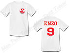 T-shirt Bébé Equipe Nationale Football Tunisie avec Prénom Personnalisé