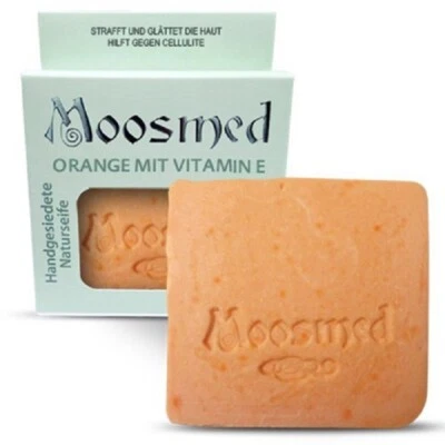Moosmed Orange mit Vitamin E Naturseife vegane Bio-Seife handgefertigt 100 g