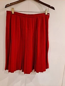 Jones NY Vintage Pure Wool Red Pleated Short Collegiate Y2K Skirt Sz 12 NWOT - Picture 1 of 4