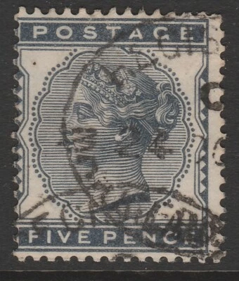 GB QV 1880-81 5d índigo sg169 especificaciones K6 Foto 1 de 2