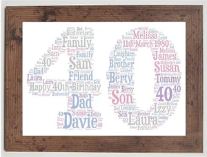 Personalised 16th 18th 21st 30th 40th 50th or ANY AGE Birthday Gift in PASTELS - Picture 1 of 58