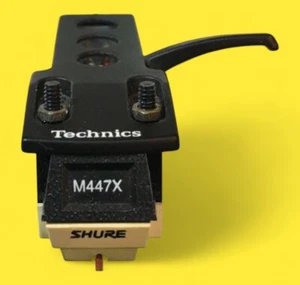 Technics Headshell with SHURE M447X Cartridge and Stylus Used Tested - Picture 1 of 13