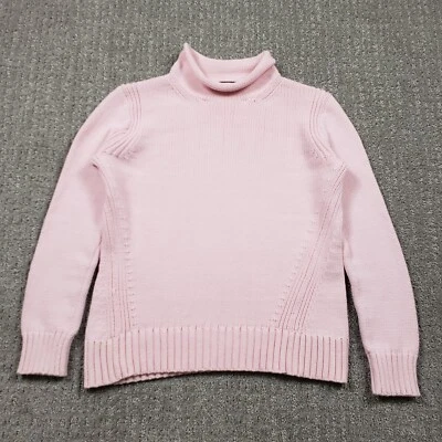Suéter feminino J Crew pulôver gola redonda rosa médio núcleo de pescador - Imagem 1 de 4