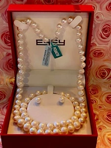 NEU! Effy weiße Süßwasserperlen Halskette, Armband, Ohrringe Geschenkset/UVP 250€ - Bild 1 von 7