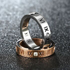 Women Men Jewelry Couple Ring Gift Finger Ring Roman Numerals Ring Finger Decor-