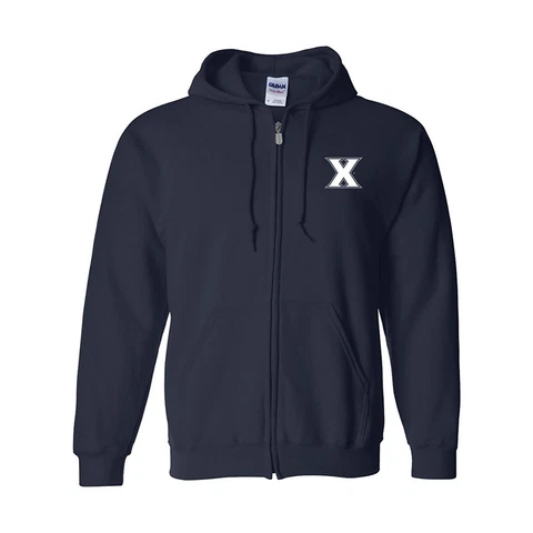 Xavier Musketeers Primary Logo Left Chest Full Zip Hoodie Cover