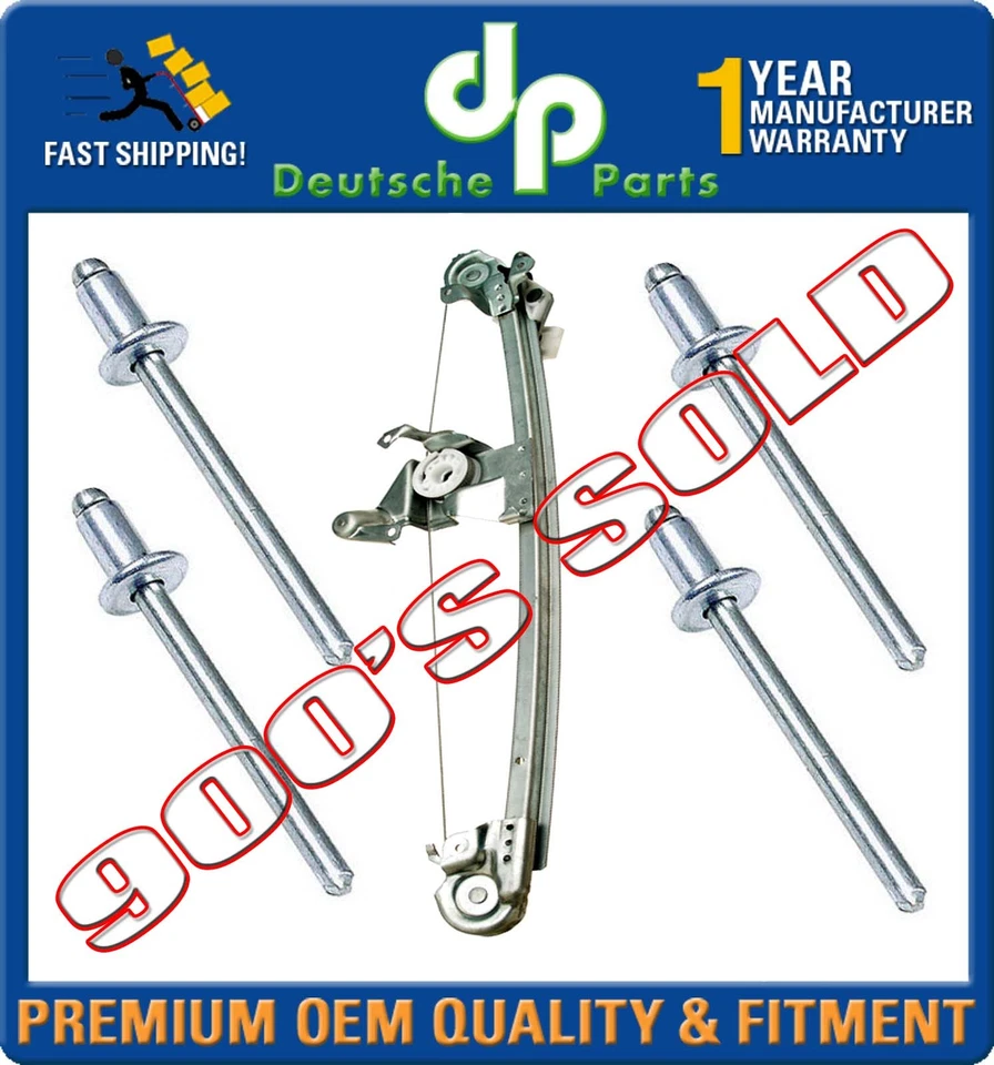 REGULADOR VENTANA TRASERA DERECHA MERCEDES W210 E320 E430 E55 + JUEGO DE 4 PASADORES REMACHABLES Foto 1 de 1