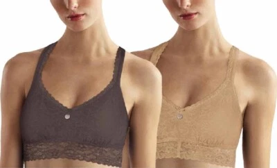 DKNY Intimates Women's Signature Lace Bralette, 2 Pack - Image 1 of 2
