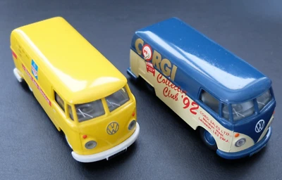 2 x CORGI /1:43/ Corgi Club 92 / BOSCH /VW Transporter / VW T1 / Bully / Werbung - Bild 1 von 4