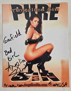 Adult Star ANGELICA SIN Ins Signed Autographed 8.5x11 Promotional Photo Ad Slick - Picture 1 of 1