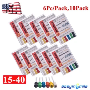 10Pack Dental Spreaders 25mm #15-40 Stainless Steel Endo Root Canal Hand S Files - Picture 1 of 10