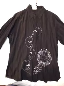 Besticktes Hemd aus Leinen. (Made in India) (2XL) - Bild 1 von 4