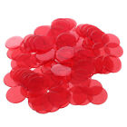 100Pcs Clear Red Plastic Bingo Chips 1.9cm A5V63707