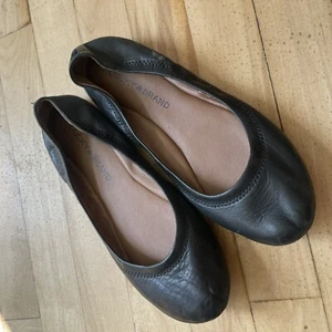 Lucky Brand Women's Emmie Ballet Flat, Black Leather Size 8M/38 - Picture 1 of 8