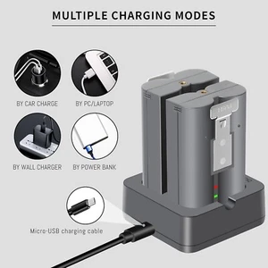 2-Pack V4 Battery + Charger Station for Ring Doorbell Camera 2/3/4 3plus solar s - Picture 1 of 8