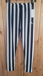 Lotus Leggings Black/White Stripe Womens Sz M - Picture 1 of 5