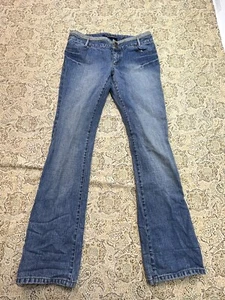DKNY Bootcut Womens Jeans Designer Blue Sz. 7 Ladies Cropped Casual Pants Cute - Picture 1 of 15