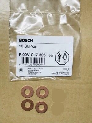 Guarnizione Iniettore 4 Pezzi Bosch F00VC17503 BMW 13 53 2 247 156 Elring 924867 - Image 1 of 3