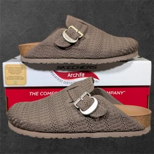 Sketchers Arch Fit Granola Too Late Women's 7 Brown Boho Mules Stretch - Picture 1 of 6
