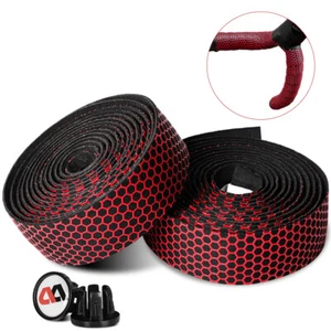 WEST BIKING Road Bike Bicycle Handlebar Tape Honeycomb Handle Bar Tape a Pair - Picture 1 of 22