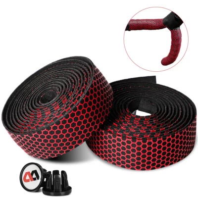 WEST BIKING Road Bike Bicycle Handlebar Tape Honeycomb Handle Bar Tape a Pair - Image 1 of 4