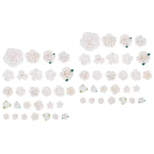 2 PCS Soft Ceramic Flowers Ornaments Embellishments for Crafts Floral - Zdjęcie 1 z 12