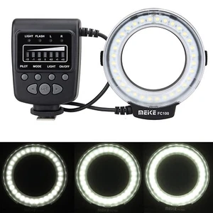 Meike FC-100 FC100 LED Macro Ring Flash Light for Canon Nikon Olympu DSLR Camera - Picture 1 of 10