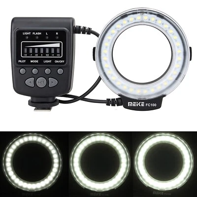 Meike FC-100 FC100 LED Macro Ring Flash Light for Canon Nikon Olympu DSLR Camera - Image 1 of 4