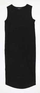 Marks & Spencer Womens Black Viscose Blend Maxi Size 10 Boat Neck - Picture 1 of 12