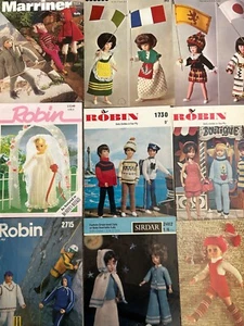 Fashion Doll Clothes Knitting Patterns. Assorted Patterns Used. - Picture 1 of 38