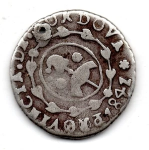 Argentina Province of CORDOBA 1841  Error R over O O over R  CORDOVA PNP - Picture 1 of 2