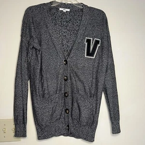 Vans College Pullover schwarz und grau Knopfleiste Strickjacke XS - Bild 1 von 7