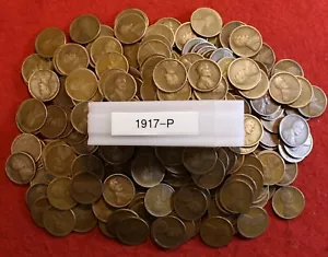 1917-P Lincoln Weizencent Penny 50 Münzwolle im Umlauf - Bild 1 von 2