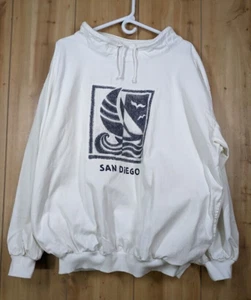 Pullover Taylor American Original XL San Diego Velero Blanco Relajado Náutico - Imagen 1 de 13