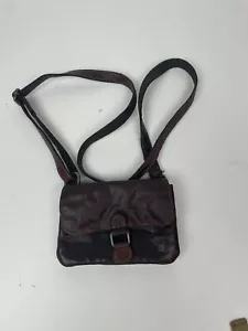 Bandolera pequeña de cuero marrón Jack Georges con cierre magnético - Imagen 1 de 9