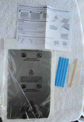 Staples privacy filter for laptop, 15" widescreen(16:10) (18289) black - Image 1 of 4