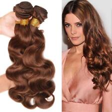 3Bundles/150g  Medium Brown Brazilian Human Hair Virgin Body WaveExtensions Weft