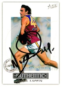 Signed 2001 BRISBANE LIONS AFL Premiers Card NIGEL LAPPIN - Picture 1 of 2