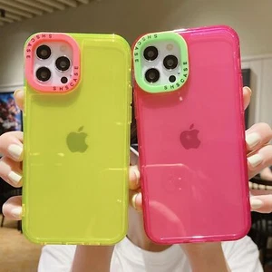 Funda de teléfono delgada de color suave cristal transparente para iPhone 16 Pro Max/15/14/13/12 - Imagen 1 de 23