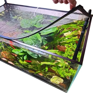 Magnetic Aquarium Lid Fish Tank Hood Top Cover Anti-Jumping Net Cover Mesh to Pr - Picture 1 of 12