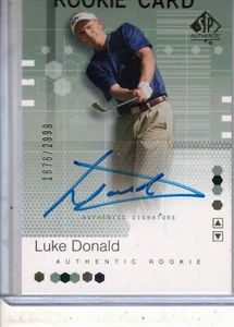 2002 UD SP Authentic golf Luke Donald Authentic RC Rookie /2999 auto card #96 - Picture 1 of 2