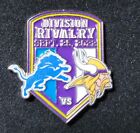 Detriot Lions Minnesota Vikings GAME DAY PIN 9/25/22 RIVALRY US Bank Stadium