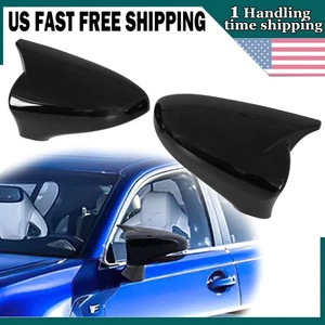 Glossy Black Rear Mirror Cover Cap Add-on For Lexus IS200 RC300 GS350 2014-19 - Picture 1 of 10
