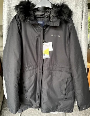 MOUNTAIN WAREHOUSE LADIES PADDED INFERNO II JACKET BLACK SIZE UK 18 NEW + TAGS - Image 1 of 4