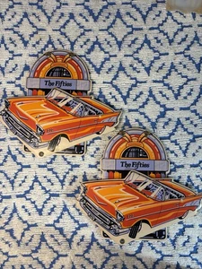 Juego de 2 letreros decorativos clásicos años cincuenta Chevy Bel Air tablero de espuma efímera retro - Imagen 1 de 10